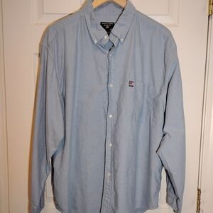 Ralph Lauren Light Blue Chambray Men's Long Sleeve Shirt Size L